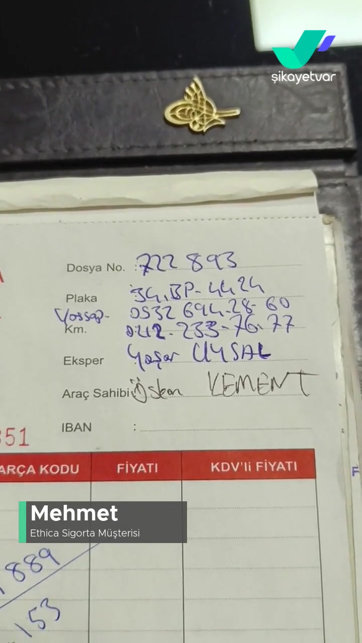 Ethica Sigorta Şikayet Etmekten Sıkıldık Artık Lütfen Çözüm videonun kapak resmi