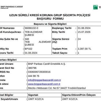 TEB Tehdit Ediyor Ve Sigorta İptal Etmiyor