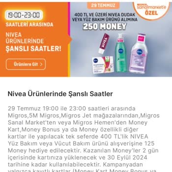 Migros Şanssız Saatler Money İndirimi