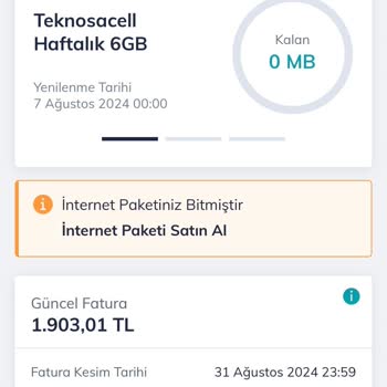 TeknosaCell Fatura Ücreti Yükseltme