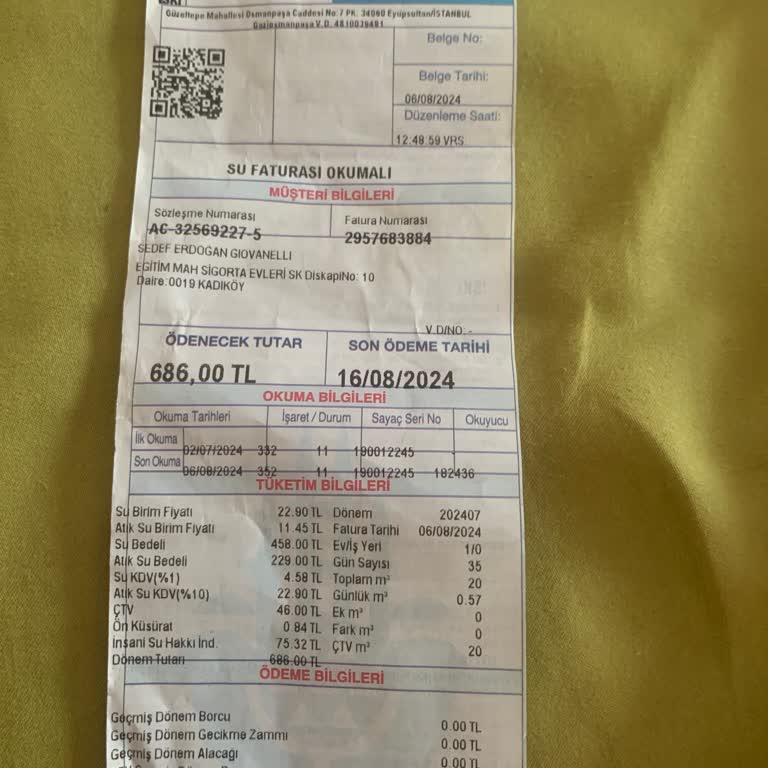 İSKİ Atik Su Ücreti