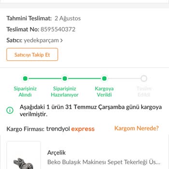Trendyol Express Kargo Tarafından Ürünüm Teslim Edilmedi