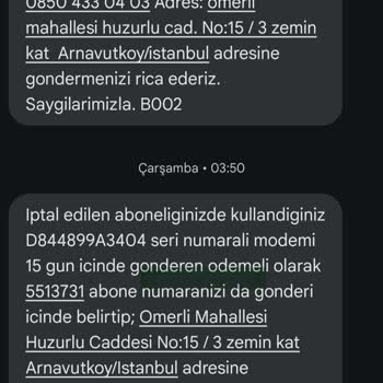 Millenicom İstemediğim Aboneliği Başlatıp Modem Ve Kurulum Ücreti