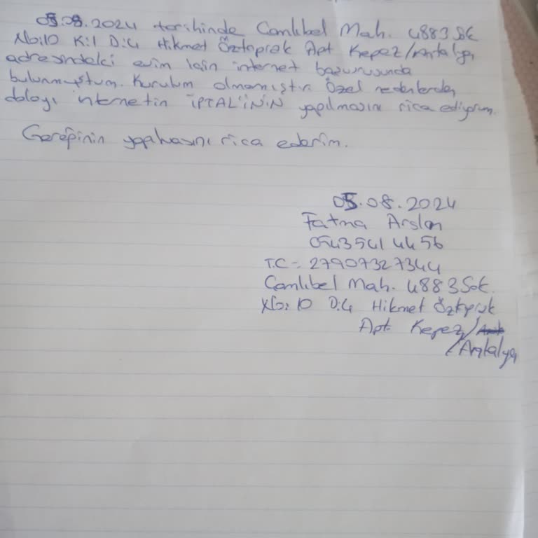 Sadenet Abonelik İptal İstemi