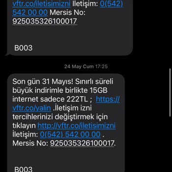 İstemediğim Vodafone Mesajlarından Bıktım!