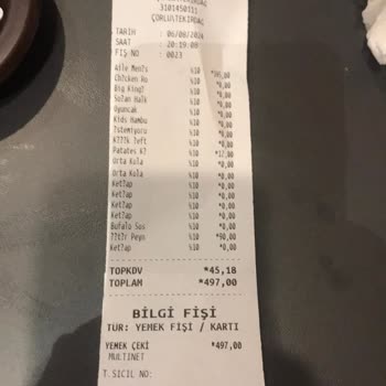 Burger King Çorlu Şubesi'nde Kalitesiz Ürün Ve Hizmet