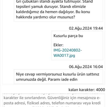 Amazon Kusurlu Ürünün İadesini Yapmıyor