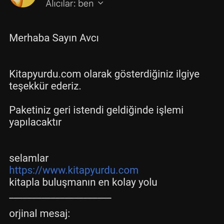 Kitapyurdu.com İade Sorunu