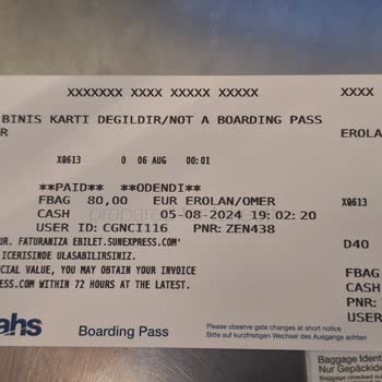 Sunexpress'in Bazı Müşterilerinin Bavullardan Para Alıp Almaması Hk.