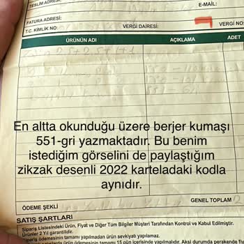 Divanev Kısıkköy Zetmo Mobilya Berjer Renginin Hatalı Gönderilmesi