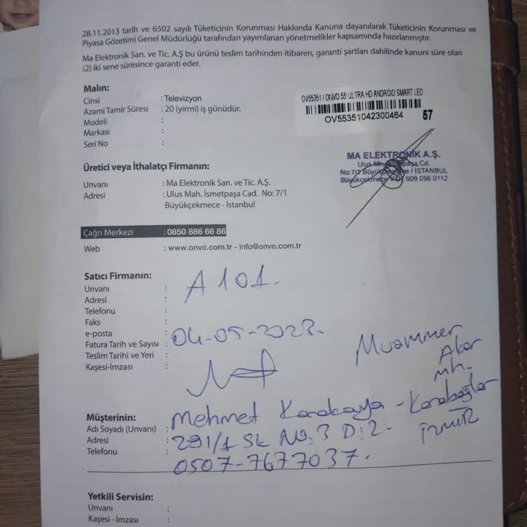 Onvo TV Ma Elektronik Aş