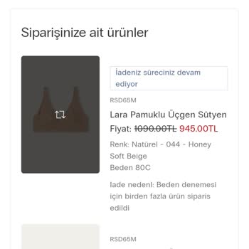 Intimissimi Yapılmayan Para İadesi