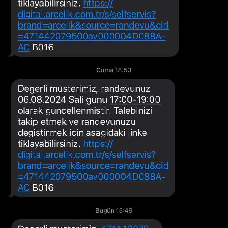 Arçelik Klima Bakım Randevusu Sürekli Erteleniyor Ve İptal Ediliyor