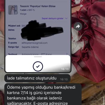 By Esra Palaz Butik İade Ettiğim Ürünün Parasını Geri Alamadım