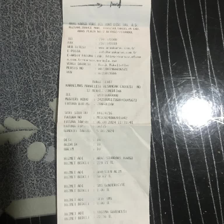 Aras Kargo Vermediği Hizmetin Bedelini Aldı