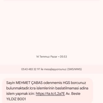 HGS Borcu İcra İşlemi
