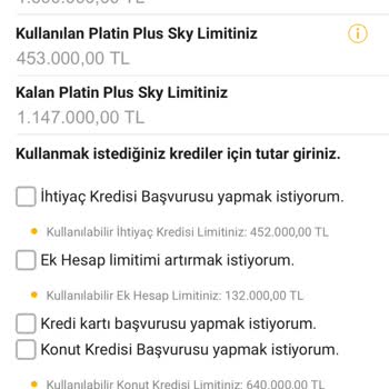 VakıfBank Sky Limit Boşluk Var Kredi Kullandırmıyor