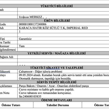 Karaca Züccaciye Karaca Türk Kahvesi Makinesi Kutudan Bozuk Çıktı