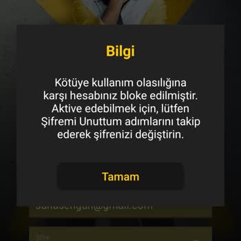Exxen Hesabımı Askıya Aldı Ve Açmıyor.