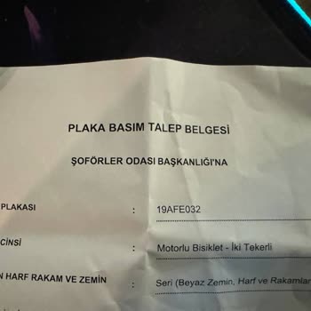 A101 Motoruma Kafasına Göre Rastgele Plaka Vermiş.