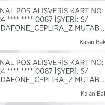 Vodafone'da Faturasız Hatta Geçiş Ve Çift Para Çekimi Sorunu