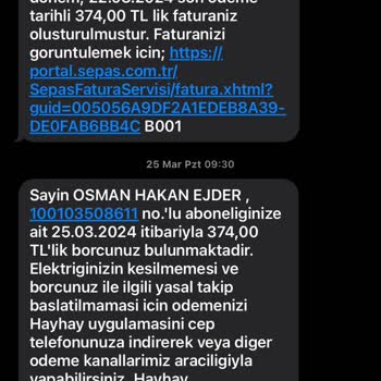 Sepaş Enerji Fatura Otomatik Ödeme Sorunu Ve Bilgilendirme Eksikliği
