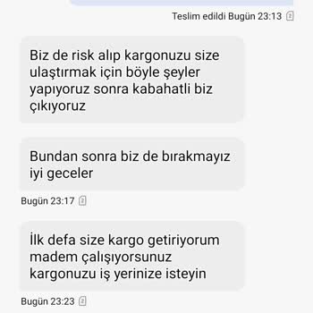 Aras Kargo Kuryeci Personelinden Şikayetçiyim