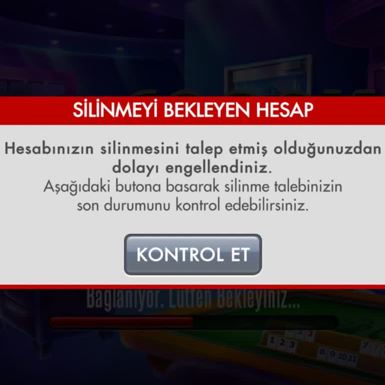 Zynga Çanak Okey Silinen Hesap