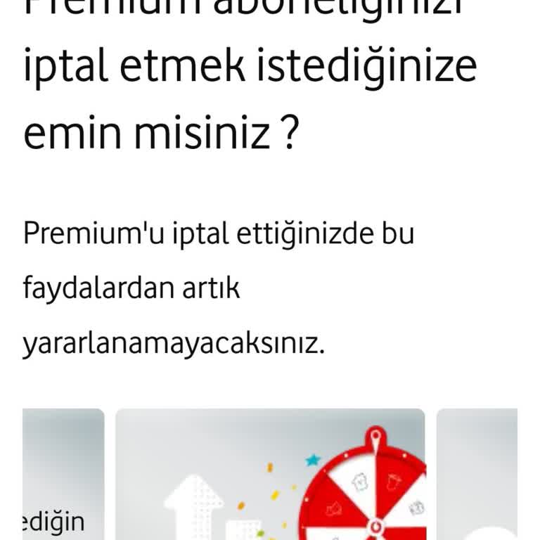 Vodafone Yanımda Premium Abonelik İptal Sorunu