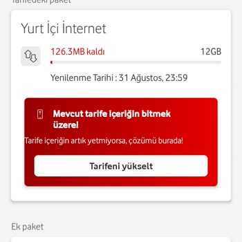 Vodafone Sosyal Medya Paketim Tanımlanmıyor