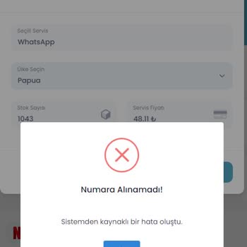 Smsonay.com WhatsApp Yabancı Numara Alamıyorum