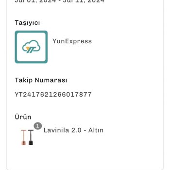 Lavinila Jilet Kargom Teslim Edilmedi