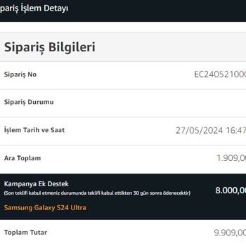 EasyCep Samsung Destek Ödemesini Yapmıyor.