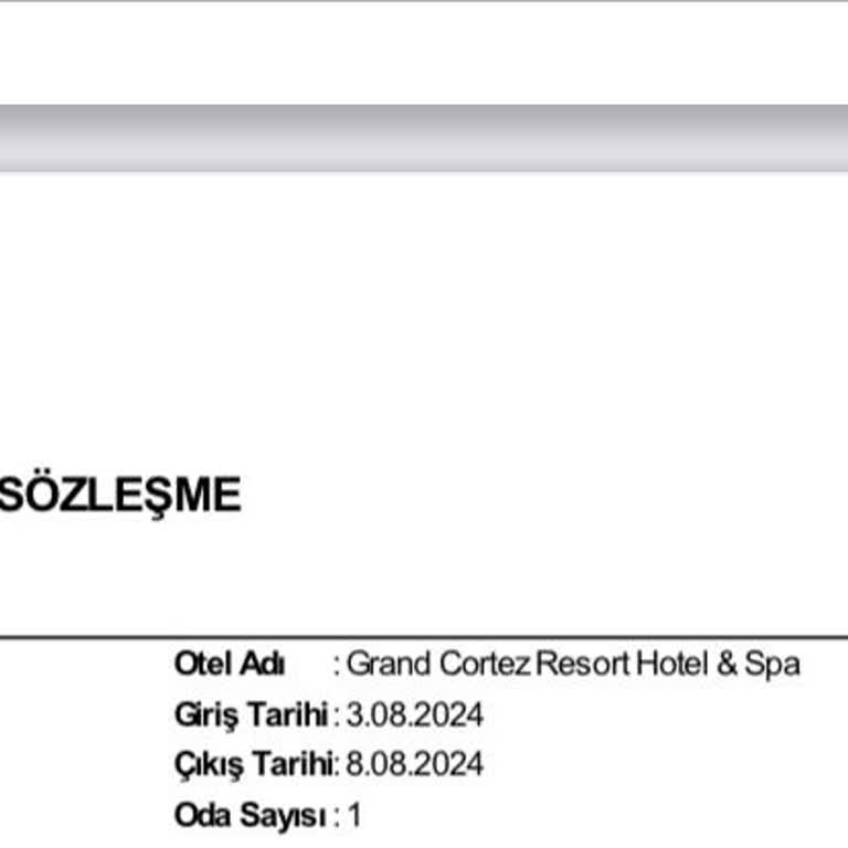 Grand Cortez Resort Hotel Tam Bir Hayal Kırıklığı