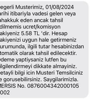 TEB Haksız Komisyon Talebi