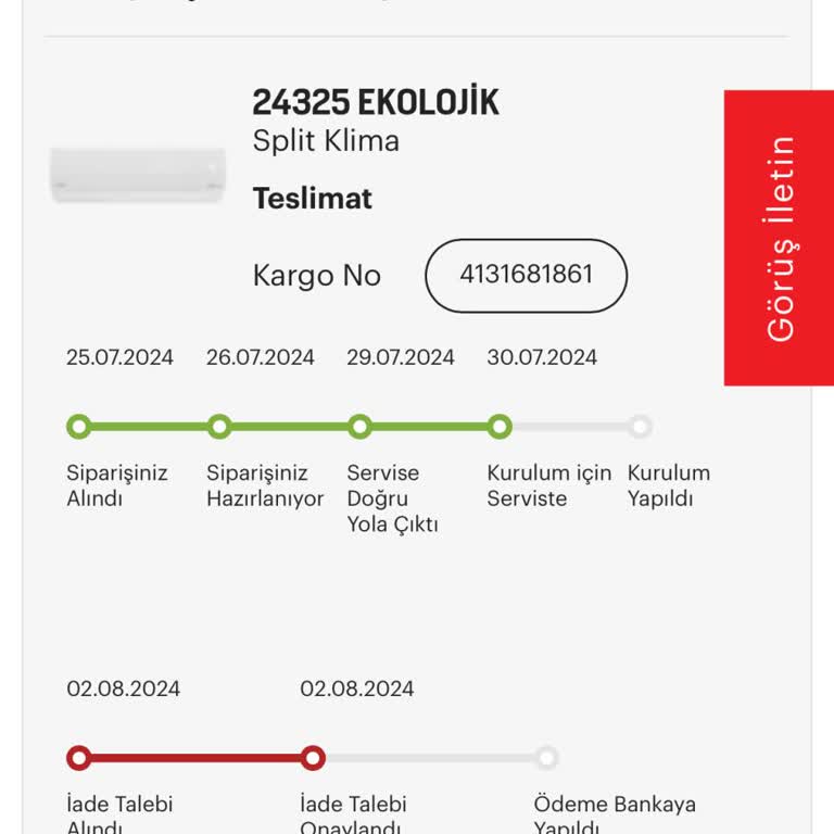 Arçelik Klima Siparişi Ve İade Sürecinde Yaşanan Sorunlar