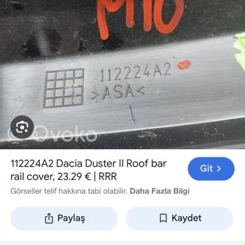 Dacia Duster Tavan Çıtası Kapağı Sorunu