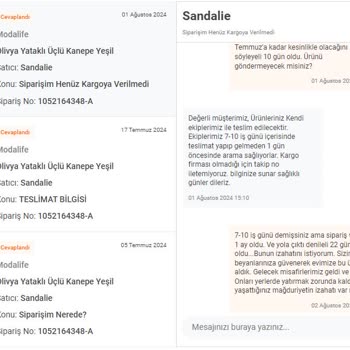 Koçtaş Siparişimi Teslim Etmiyor Bir Ay Geçmesine Rağmen