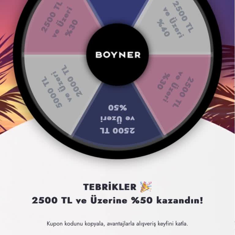 Boyner Çarkındaki Kuponun Kullanılmama