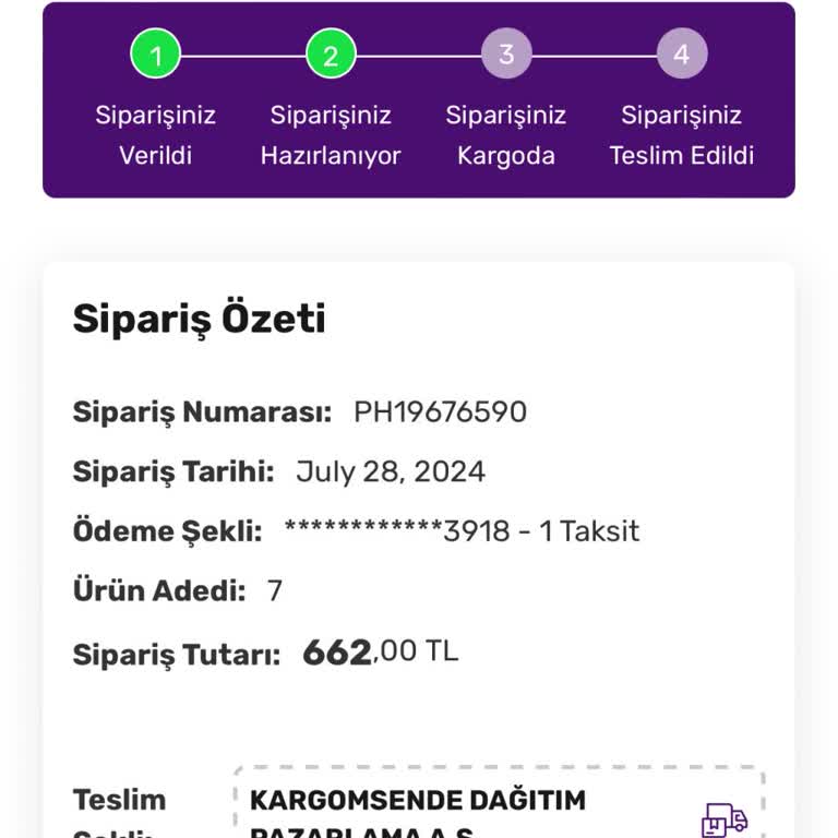Gratis Siparişi Gecikiyor Hazırlanıyor Konumundan İlerlemiyor