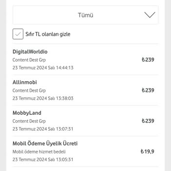 Vodafone Her Şey Yanımda Vodafone Kayıt Dışı İşlem Yapıp Bilgisiz Para Çekiyor.