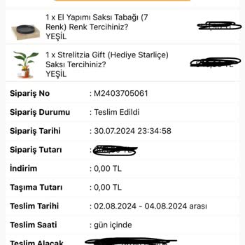 Heryerbitki Sitesinde Siparişin Teslim Edilmemesi