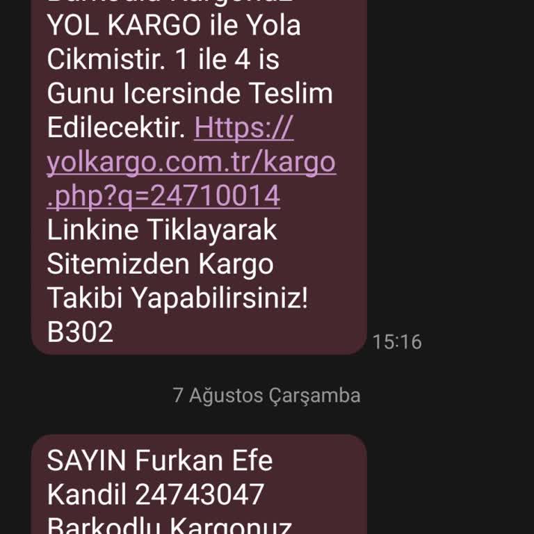 Yol Kargo Takip Numarası Sorunu