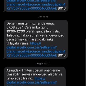 Arçelik Servis Randevularında Yaşanan Büyük Hayal Kırıklığı