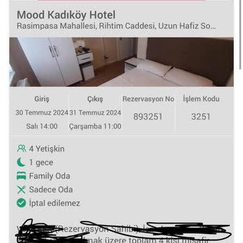 Obilet'den Rezervasyon Yaptığımız Otel Almadı