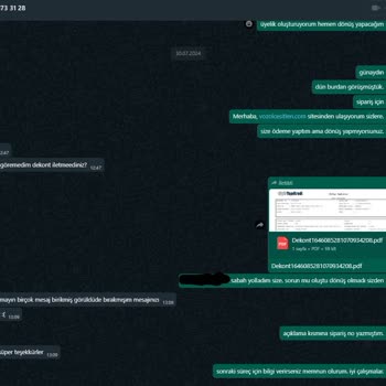 Vozol Sipariş Sonrası İletişim Sorunu Ve Kaybolan Numara