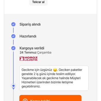 Horoz Lojistik Görevini Yapmıyor Ürünü Teslim Etmiyor