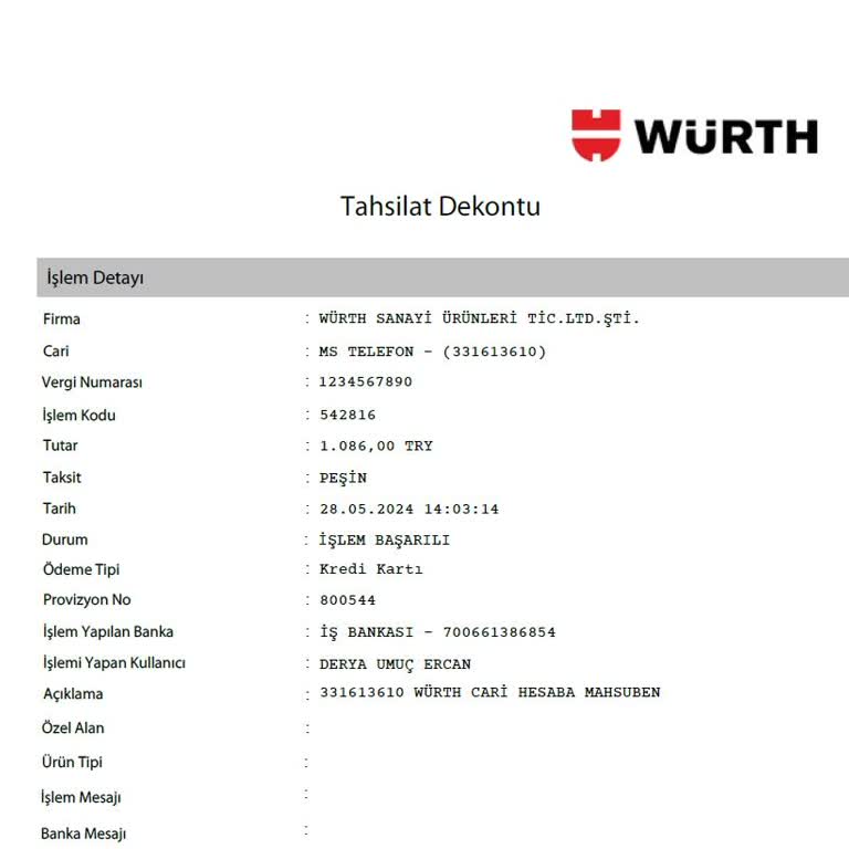 Würth Wurth Müşteri İlişkilerinin Ortadan Kaybolması