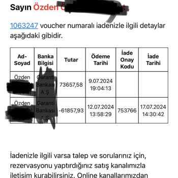 Setur Eksik İade Ve Mağdur Etme