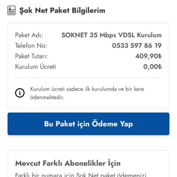 Şok Net Ödemeyi Almasına Rağmen İnternet Hizmetimi Açmadı